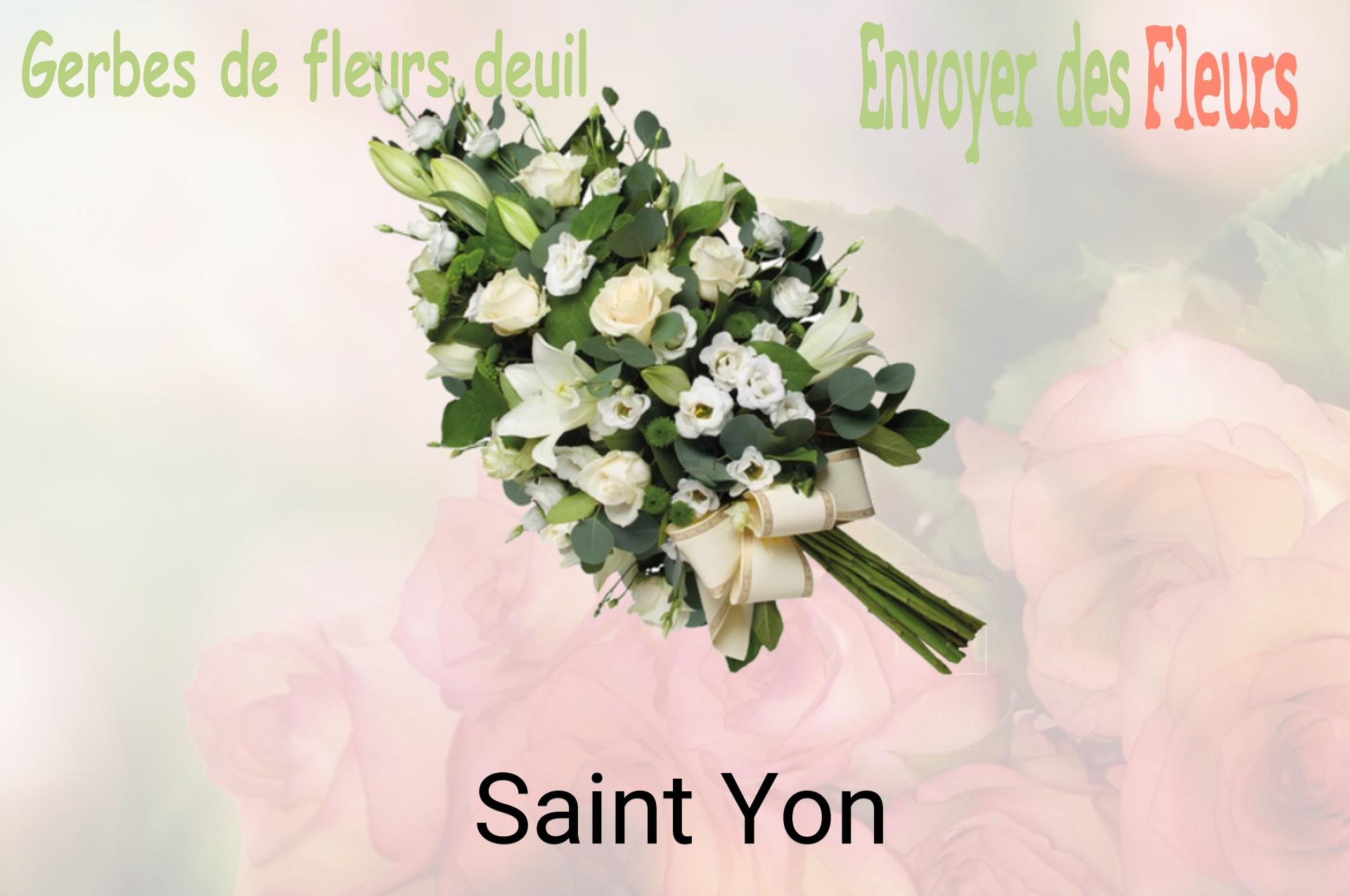 Gerbe de fleurs de deuil livrée à Saint-Yon